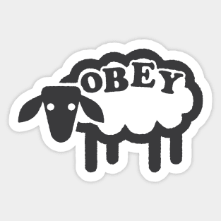 Obey Sheep No Background Sticker